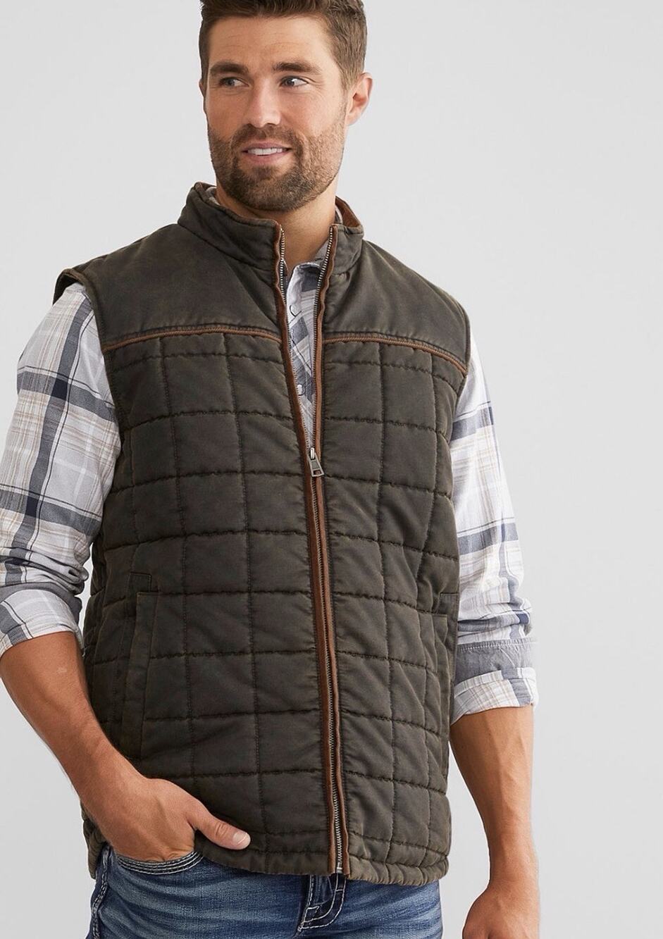 BKE Buckle MENS PUFFER VEST ANTIQUE STYLE Size Large HRC